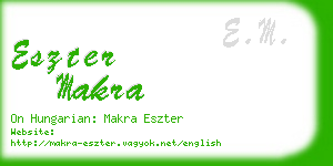 eszter makra business card